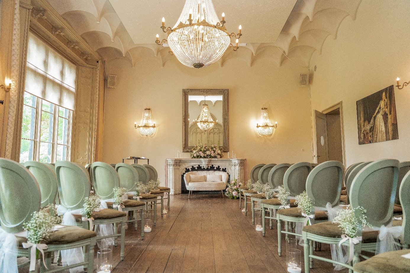 de trouwzaal van kasteel de schaffelaar